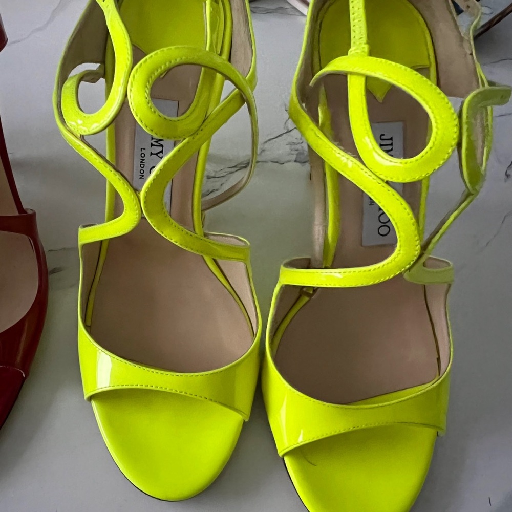 Jimmy Choo Yellow High Stiletto Heels